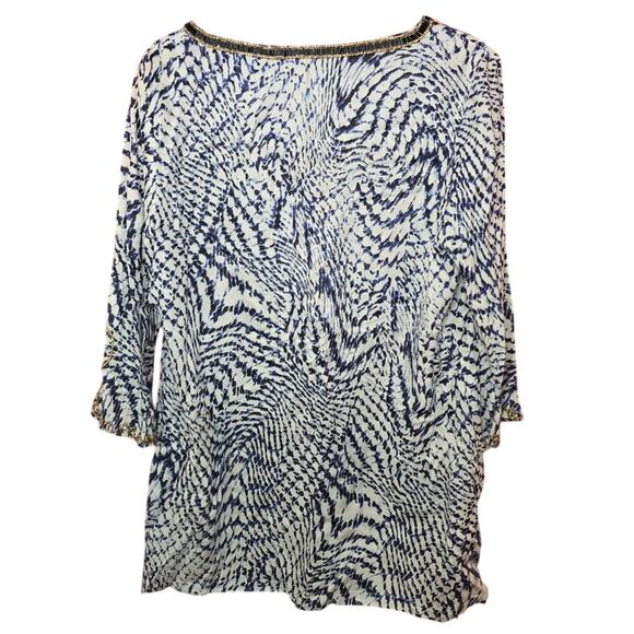 Soft Surroundings South Beach Patterned Tunic Top Beachy Medium - Picture 2 of 9